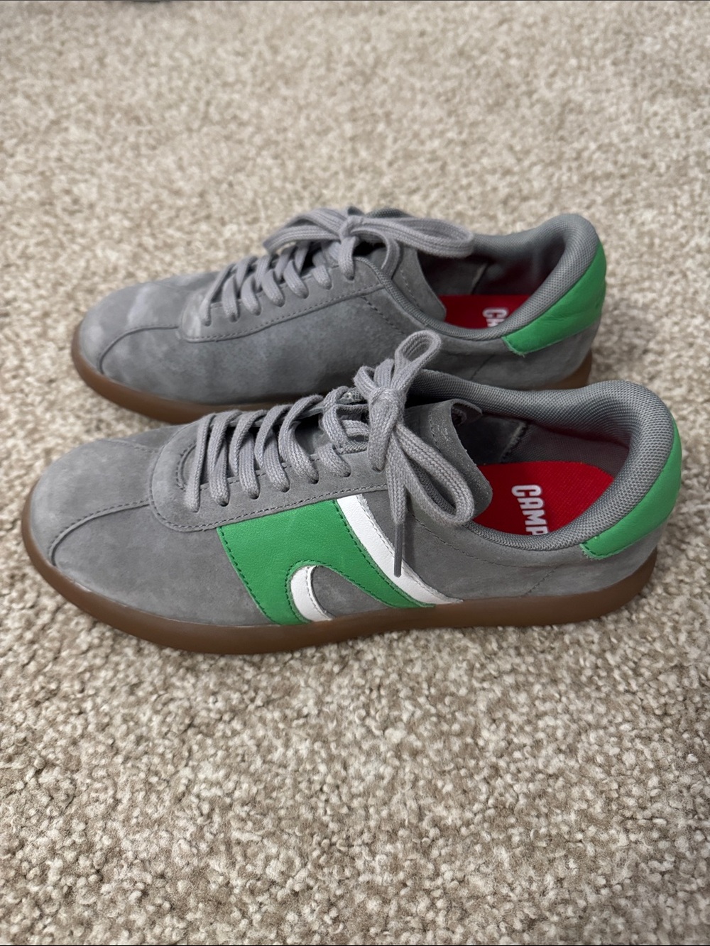 Camper Pelotas Soller Grey Suede Sneakers